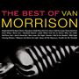Text: "The Best Of Van Morrison". Songtitel darunter. Schwarz-weiße Nahaufnahme eines Gesichts im Hintergrund., 2 LPs