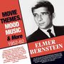 "Movie Themes, Mood Music & More 1952-62" und "Elmer Bernstein". Schwarz-weiß Foto eines Mannes im Anzug., 2 CDs