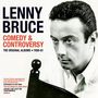 "Lenny Bruce. Comedy & Controversy. The Original Albums 1958-61." Schwarz-weißes Foto eines Mannes, ernst blickend.