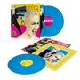 Text: "roxette", "HAVE A NICE DAY". Zwei blaue Vinyl-Schallplatten, bunte Covergestaltung mit Porträts., 2 LPs