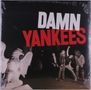 Text: "DAMN YANKEES" in weiß und rot. Eine Statue eines geflügelten Wesens, vier Personen posieren im Hintergrund., LP