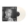 "JAY-Z", "REASONABLE DOUBT"; Schwarz-Weiß-Porträt eines ernsten Mannes, transparente Vinyl-Schallplatte., 2 LPs
