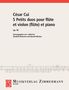 César Cui: 5 Petits duos pour flûte et violon (flûte) et piano, op. 56. Herausgegeben von Weinzierl und Wächter. Logo unten links., Buch
