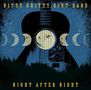 „NITTY GRITTY DIRT BAND” oben, „NIGHT AFTER NIGHT” unten. Illustration: Gitarre, Mondphasen, blauer Nachthimmel, Wald., CD