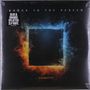 Text: "Shock to the System" und "Daughtry". Blau-orange Flammenrahmen auf schwarzem Hintergrund., 2 LPs