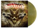Der Text lautet "hatebreed" oben und "Supremacy" unten. Ein Totenkopf mit Flügeln und eine Krone vor Kartenmotiven., LP