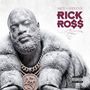 "Set in Stone" und "Rick Ross" in großen Buchstaben, darunter eine marmorartige Büste mit Fellmantel und großem Anhänger., CD