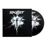 „SKILLET“ und „AFTER THE STORM“. Illustration: Silhouette vor Explosion aus Lichtstrahlen. CD und Hülle., CD