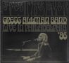„Great As Ever“, „Gregg Allman Band Live in Philadelphia '86“. Ein Musiker singt und spielt Klavier., CD