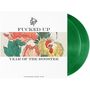 "Fucked Up, Year of the Rooster; Illustration: Hahn und Blumen, grüne Schallplatte.", 2 LPs