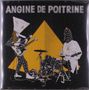 Text: "ANGINE DE POITRINE". Illustration mit zwei Musikern in gepunkteter Kleidung, vor einem gelben Dreieck stehend., LP