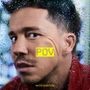 "POV" in gelbem Quadrat, "NICO SANTOS" unten. Ein Mann schaut durch ein regennasses Fenster., 2 LPs