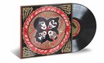 „Rock and Roll Over“ in einem roten Kreis. Illustration von vier stilisierten Gesichtern. Schallplatte daneben., LP