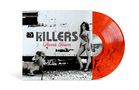 "The Killers Sam's Town" in stilisierter Schrift. Illustration: Frau in Bikini mit "Miss", Widder, rotes Vinyl., LP