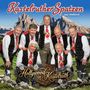 Der Text sagt "Kastelruther Spatzen aus Südtirol" und "Hollywood in Kastelruth". Sieben Männer in traditioneller Kleidung., CD