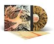 Keine Texte im Bild. Exotisch gefärbte Schallplatte, Skelett und Drachen in orange-schwarzem Artwork., LP