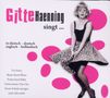 Gitte Haenning singt in dänisch, deutsch, englisch, holländisch. Frau im Kleid tanzt, umgeben von pinken Kreisen., CD
