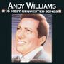 "Andy Williams - 16 Most Requested Songs - Digitally Remastered." Illustration eines lächelnden Mannes im Anzug.