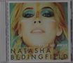 Text: "Strip Me Away", "Natasha Bedingfield". Nahaufnahme einer Frau mit buntem Make-up., CD