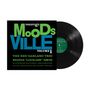 Schwarzes Albumcover: "MoODs VILLE VOLUME 1", "THE RED GARLAND TRIO +EDDIE 'LOCKJAW' DAVIS". Rechteckige Vinyl-Schallplatte., LP