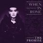 "When in Rome", "The Promise". Dunkles Porträt einer Person mit auffälligem Make-up und Lederkleidung.