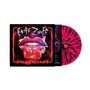 Logo und Text: "ENUFF Z'NUFF", "XTRA-CHERRIES". Illustration: Lippen mit Kirschen, knallige Farben, pink-schwarze Vinyl-Schallplatte., LP