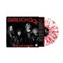 "GIRLSCHOOL" in Rot, darunter "Nothin' to Lose in Reading 1981". Vier Frauen in Lederjacken, Schallplatte rot-weiß gesprenkelt., LP