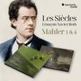 Les Siècles François-Xavier Roth Mahler 1 & 4. Links ein Mann mit Brille, zwei CD-Cover darunter.