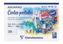 Aquapad Aquarell Postkarten Reisealbum, geleimter Block A6, 10,5x14,8cm, 300g, 20 Blatt, Div.