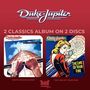 "Duke Jupiter. 2 Classics Album on 2 Discs. White Knuckle Ride, The Line of Your Fire" – Illustration zweier Alben., 2 CDs
