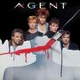 Der Text "AGENT" erscheint oben. Ein Pinsel malt rote und schwarze Linien über weiße Wellen; fünf Männer sind sichtbar., CD