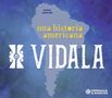 "Nueva Canción", "una historia americana", "VIDALA". Silhouette von Südamerika auf blauem Hintergrund. Rundes Logo unten., CD