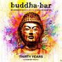 "buddha-bar", "THIRTY YEARS", eine Buddha-Skulptur vor buntem, abstraktem Farbhintergrund., 3 CDs