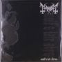 Oben rechts steht ein stilisierter Schriftzug und darunter „wolf's lair abyss“. Links ist eine abstrakte, dunkle Form., LP