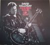 Text: "DAVID HALLYDAY REQUIEM POUR UN FOU". Schwarz-weißes Foto eines Mannes mit E-Gitarre in Lederjacke., 2 CDs