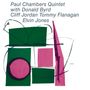 "Paul Chambers Quintet with Donald Byrd Cliff Jordan Tommy Flanagan Elvin Jones." Abstrakte Formen in Grün und Rosa., LP