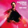 "Piazzolla Balada para un Loco" und "Théo Ould". Ein Mann spielt Akkordeon, vor pinkem Hintergrund., CD