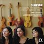 Texte oben: "Simpson, The Seasons, The Monthes & Other Divisions Of Time - II." Drei Frauen vor Musikinstrumenten., CD