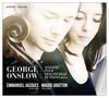 "GEORGE ONSLOW, SONATES POUR VIOLONCELLE ET PIANO OPUS 16, EMMANUEL JACQUES Violoncelle, MAUDE GRATTON Pianoforte." Zwei Musiker mit Cello.