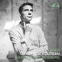 Texte: BACH, GEOFFROY COUTEAU, VARIATIONS GOLDBERG. Ein nachdenklicher Mann blickt auf, trägt ein gestreiftes Hemd. Logo oben rechts., CD
