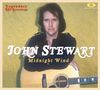 "Legendary RSO Recordings", "John Stewart", "Midnight Wind". Ein Mann hält eine Gitarre vor einem gelben Hintergrund., CD