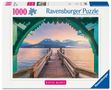 Ravensburger Puzzle 12001762 - Romantischer Steg am Lac d'Annecy, Beautiful Walkways Collection, 1000 Teile Puzzle für Naturliebhaber und Wanderfreunde ab 14 Jahren, Spiele