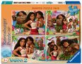 Ravensburger Kinderpuzzle 12004126 - Vaiana 2: Abenteuer in Ozeanien - 4x 100 Teile Puzzle in einer Box, für Puzzle-Freunde und Disney-Fans ab 5 Jahren, Spiele