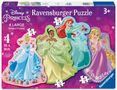 Ravensburger Kinderpuzzle 03082 - Liebe das Leben! - 4 konturgeformte Puzzles mit 10, 12, 14 und 16 großen, stabilen Puzzleteilen, für kleine Disney-Fans ab 3 Jahren, Spiele