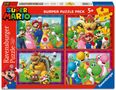 Ravensburger Kinderpuzzle 05689 - Zeit für Mario! - 4x 100 Teile Puzzle in einer Box, für Puzzle-Freunde und Super Mario-Fans ab 5 Jahren, Spiele