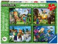 Ravensburger Kinderpuzzle 05716 - Biome erforschen - 4x 100 Teile Puzzle in einer Box, für Puzzle-Freunde und Minecraft-Fans ab 5 Jahren, Spiele
