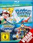 „Pokémon Heroes Der Film“ und „Pokémon Jirachi Wishmaker“. FSK ab 6. Ash, Pikachu und andere Pokémon auf dem Bild., 2 Blu-ray Discs