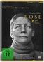 "Ein seltenes, tief berührendes Kinoereignis." ARD. Titel: ROSE. FSK 12. Schwarz-weißes Porträt von einer Frau.