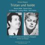 Tristan und Isolde, Richard Wagner, Martha Mödl, Ramón Vinay. Zwei schwarz-weiße Porträtfotos eines Mannes und einer Frau.