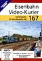 "Eisenbahn Video-Kurier 167. Schwerpunkt: 20 Jahre Baureihe 186. Zug auf Gleisen, blauer Himmel. INFO-Programm gemäß § 14 JuSchG."